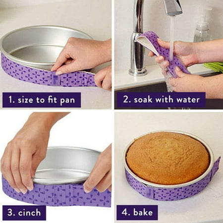 1//2x Wilton Bake-Even Strips Belt Bake Even Bake Moist Level Cake Baking Tool NV
